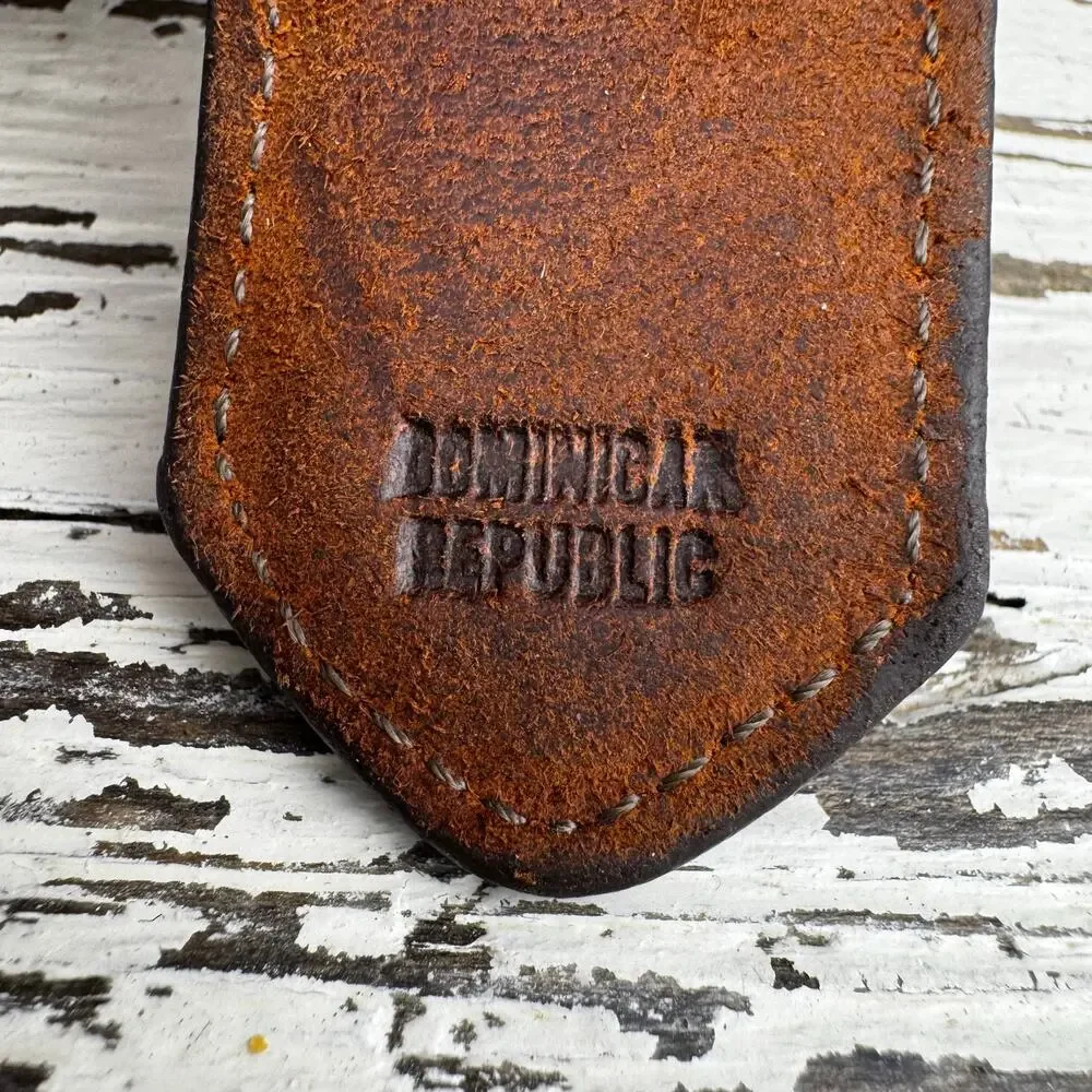 3D Belt Company Brown Genuine Leather Belt Made in Dominican Republic Size 44